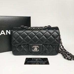 ❌SOLD❌ Chanel Mini Rectangular Caviar Flap w/ SHW